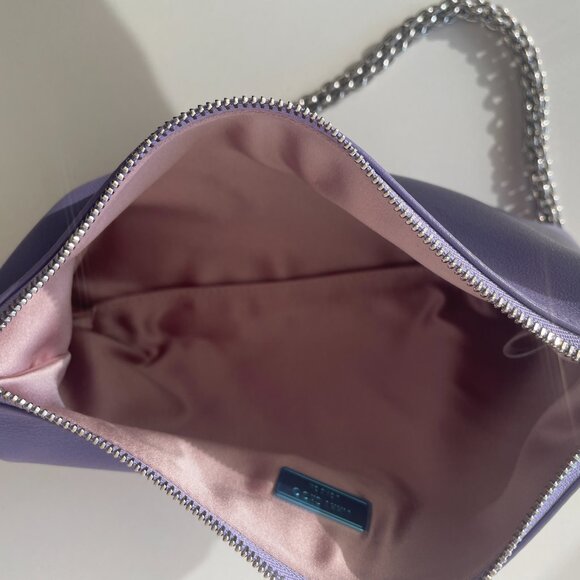 Jimmy Choo Leather Chain Pochette – Convertible Mini Baguette - Picture 7 of 11